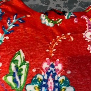 Lauren Ralph Lauren Bright Orange Red Paisley Dress, NWOT